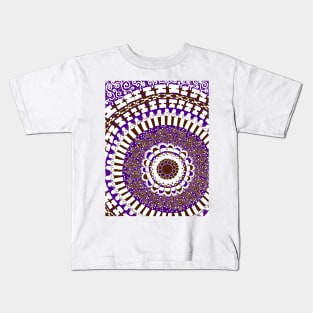 Purple and Brown Mandala Kids T-Shirt